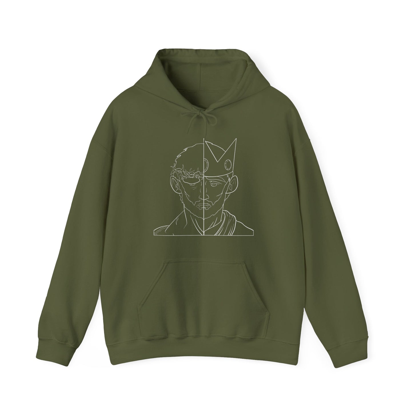 Lion and Lamb Line Art Hoodie