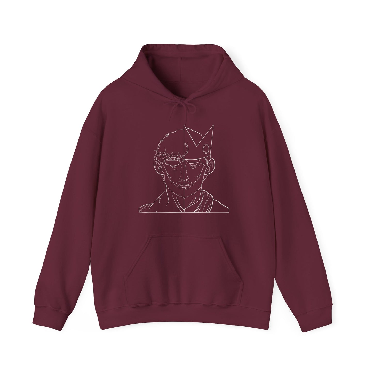 Lion and Lamb Line Art Hoodie