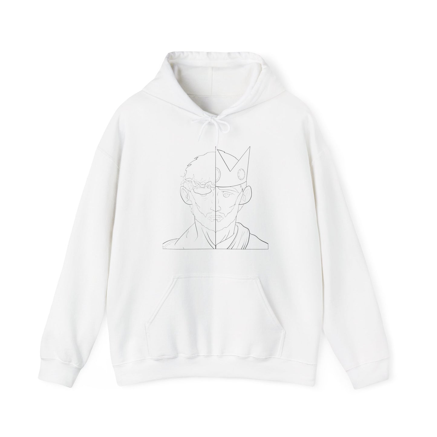 Lion and Lamb Line Art Hoodie